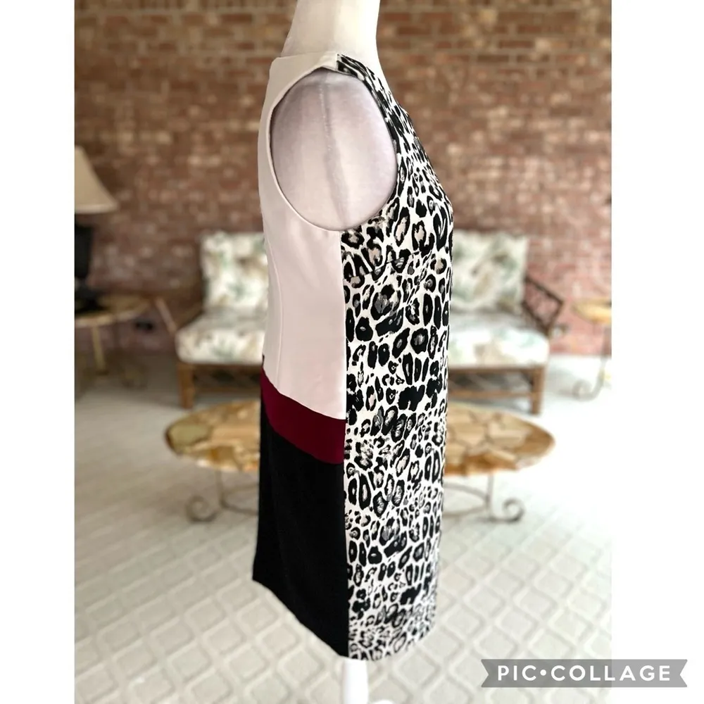 Ann Taylor Dress Animal Print Mini Sheath Black White  6P Party Chic Work Garden - Image 11