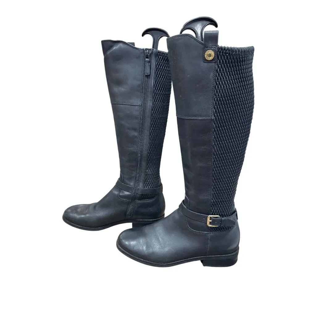 Cole Haan womans Black Leather Knee Equestrian Riding Boots Sz 8B SKU 9509 - Image 3