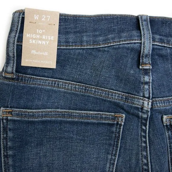 NEW Madewell 10" High-Rise Skinny Jeans‎ Cordell wash, 27 - Image 16