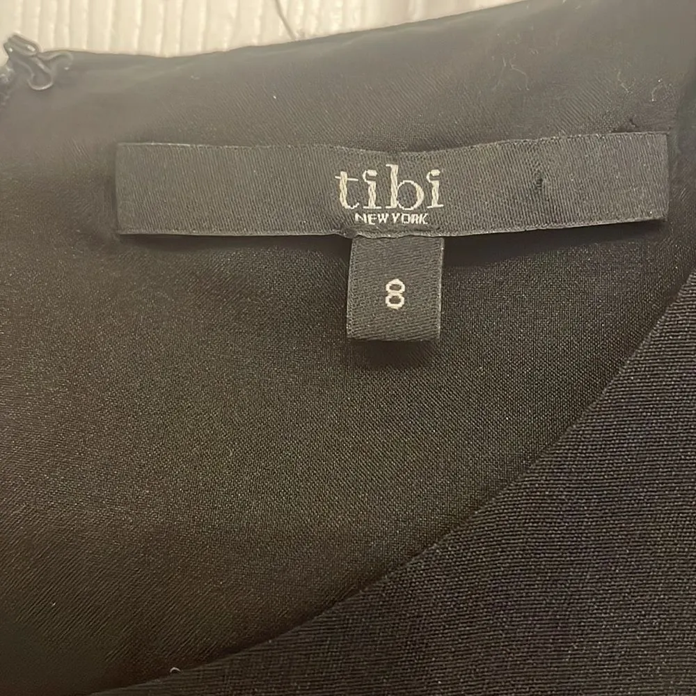 Tibi New York 100% silk Black & White Color block sleeveless dress - Image 4