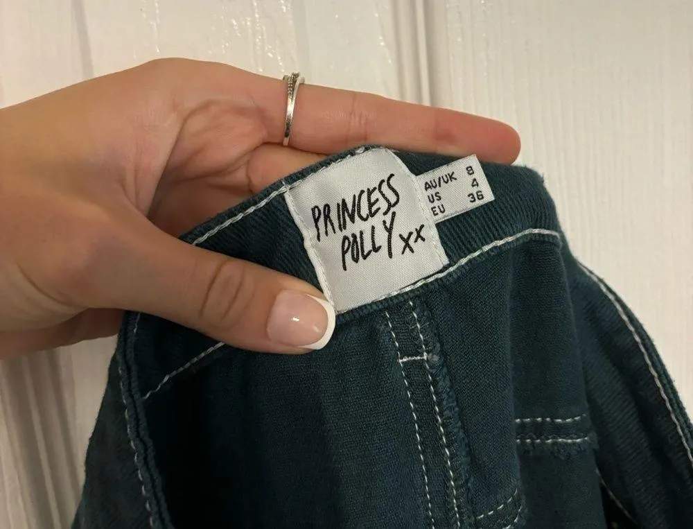 Princess Polly Copeland Jeans Green - Image 8