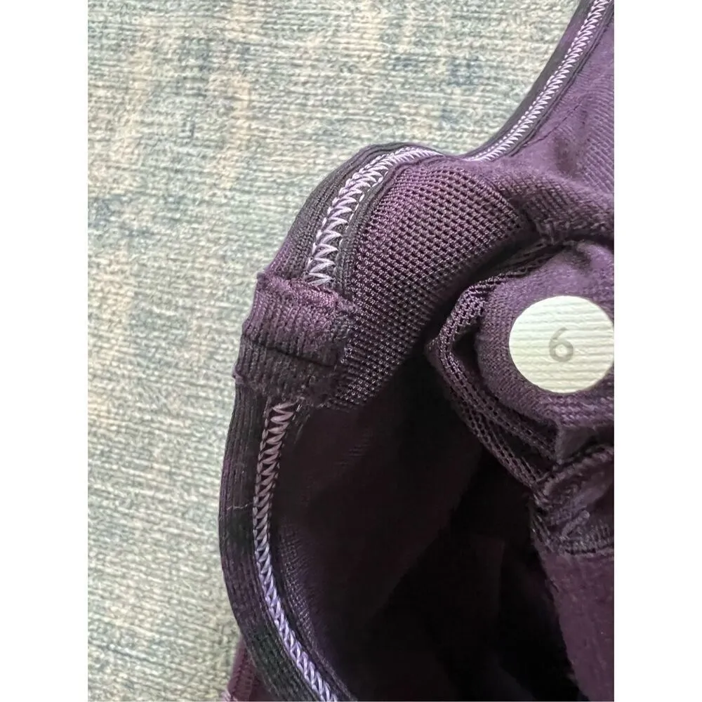 Lululemon Purple Zinfandel Deep Purple Stripe Power Y Athletic Tank Top Size 6 - Image 3