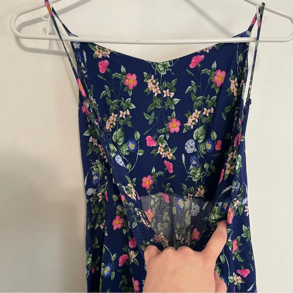 OLD NAVY Fit & Flare Cami Dress Navy Blue Green Pink Floral Sleeveless Mini Work - Image 16