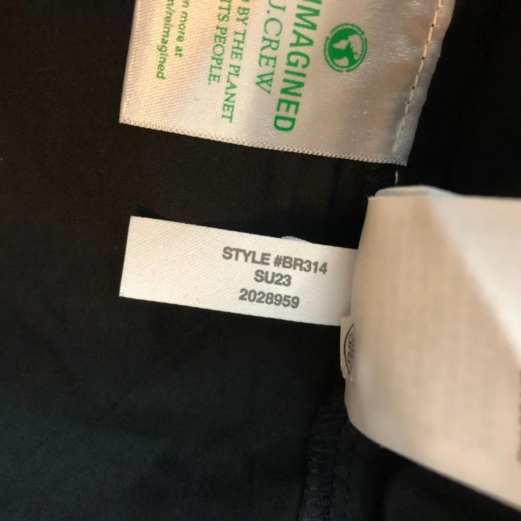 J.Crew Womens Vintage Rib High Neck Cutaway Tank Dress Poplin Skirt Black S - Image 7