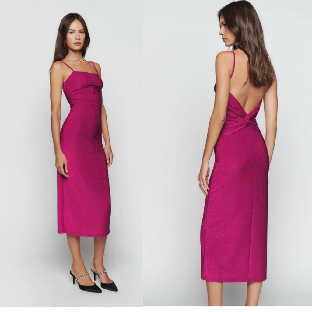 Reformation‎ Breslin Dress Pink - Image 2