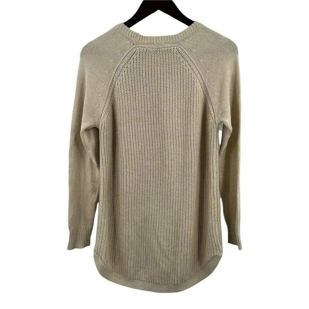 RD Style Crew Neck Sweater Beige XS - Image 2