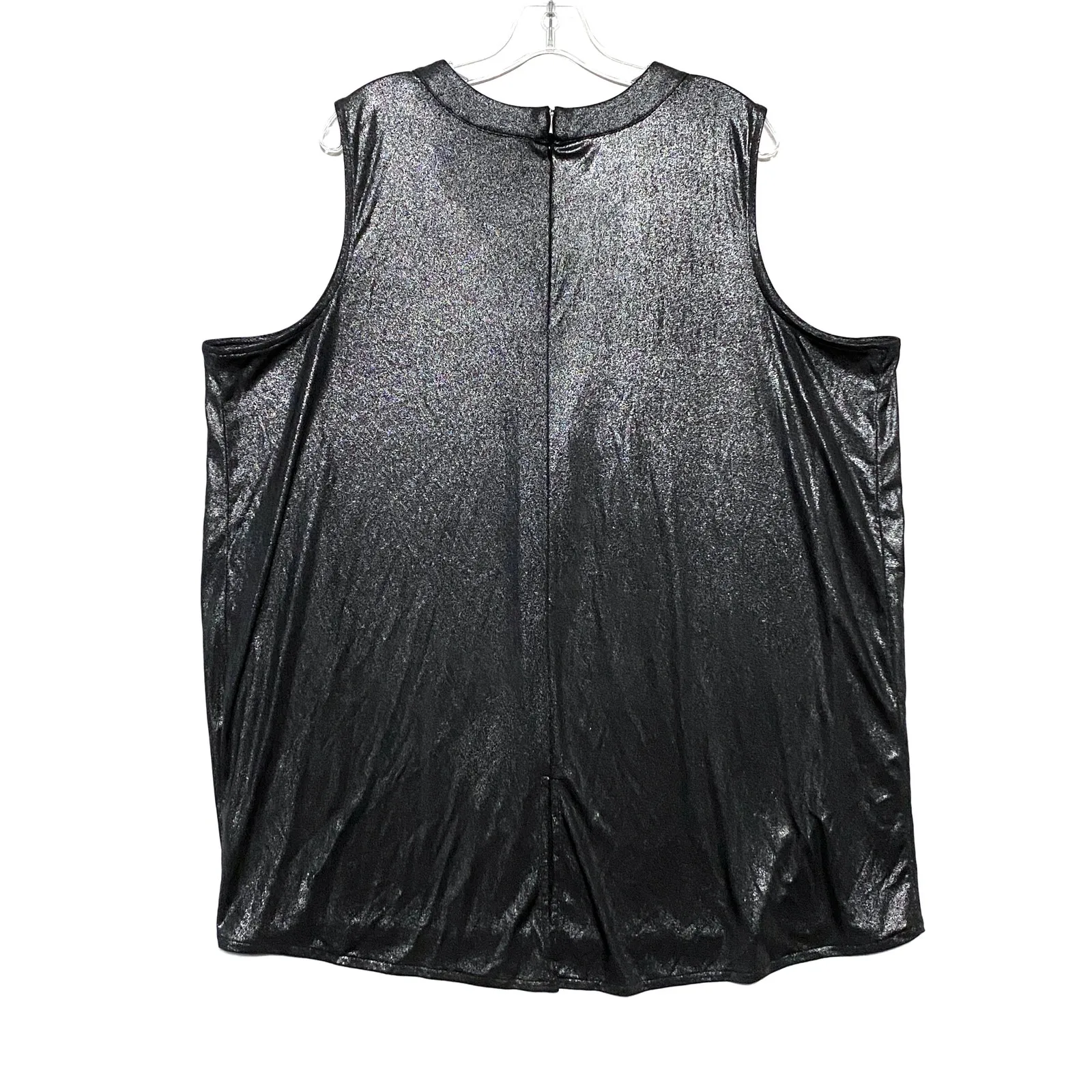 Worthington Sleeveless Blouse 2X Metallic Whimsigoth Dressy Top Shimmer Luxury - Image 2