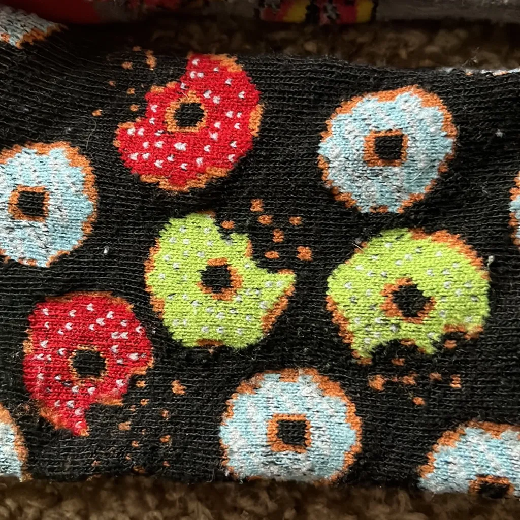 NWOT set of 5 donut socks. Washed but never worn. Womens 5 - Image 3