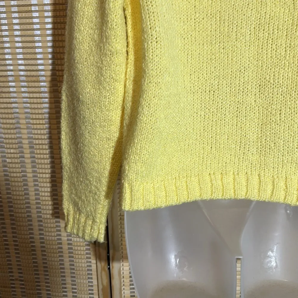 Robert Scott Ltd Vintage Bright Daffodil Yellow Loose Knit Cardigan Sweater 38 Size undefined - Image 13