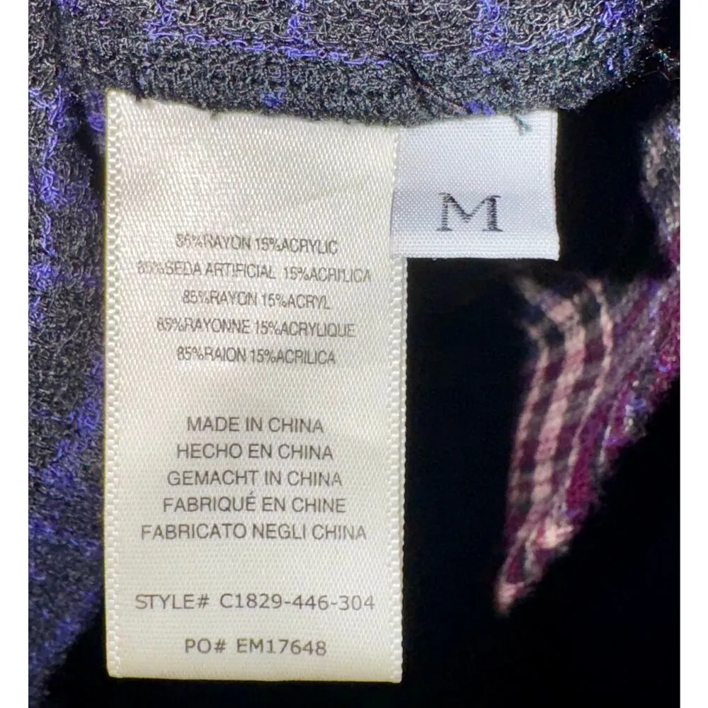 Anthropologie Cloth & Stone Red Blue Plaid Tunic Shirt Dress Long Sleeve M Soft - Image 6