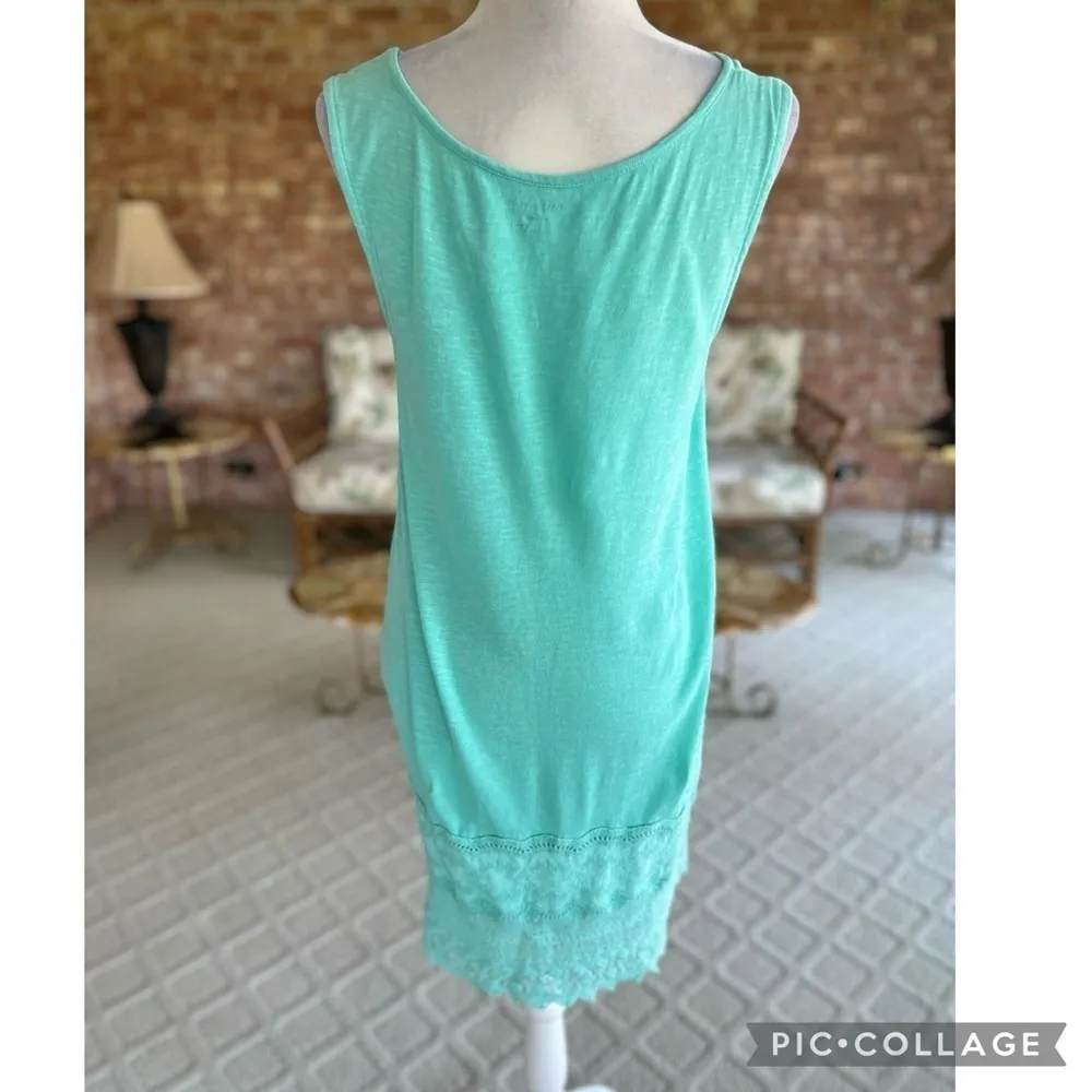 G.H. Bass & Co. Dress M Mint Green Crochet Lace Mini Sheath Size M - Image 8