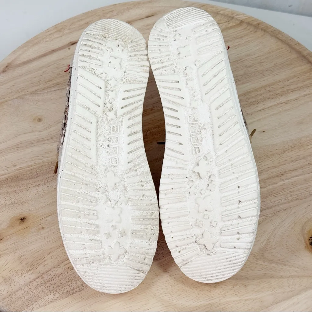 Hey Dude Wendy Python Snake Print Canvas Slip On Loafers Light Rose‎ Tan 6 - Image 8