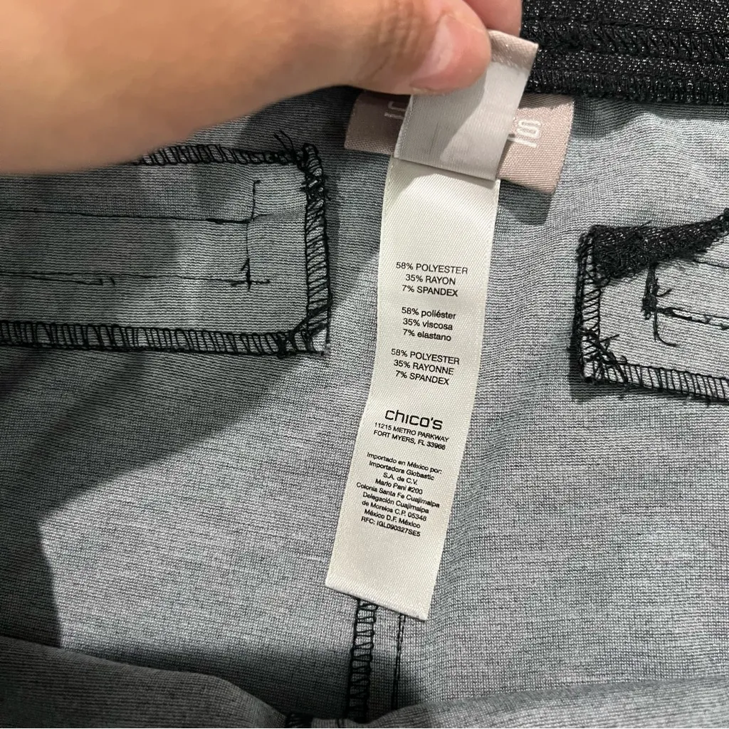 New Chico's Pull On Legging Pants Size 6 Chico's‎ Size 1.5 - Image 3