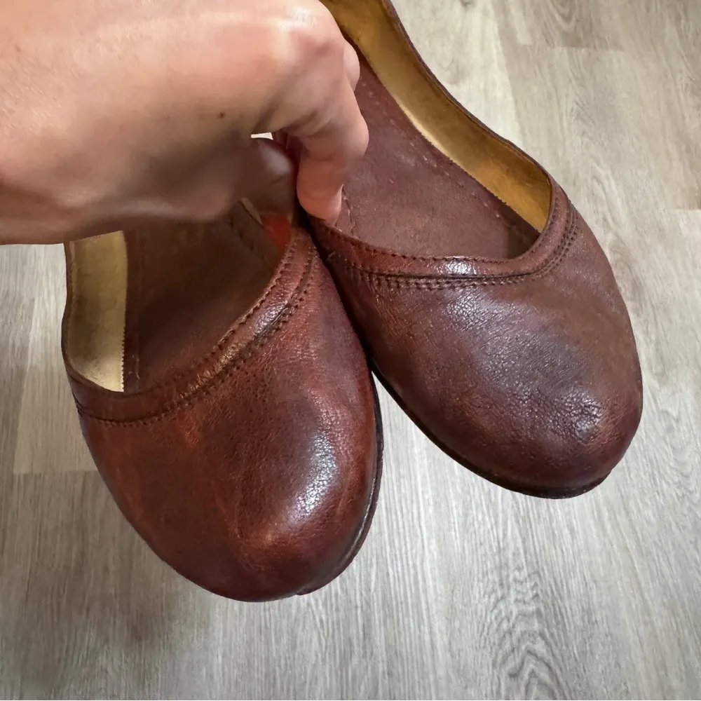 Frye Carrie Brown Leather Ballet Flats Shoes 8.5 Women’s - Image 6