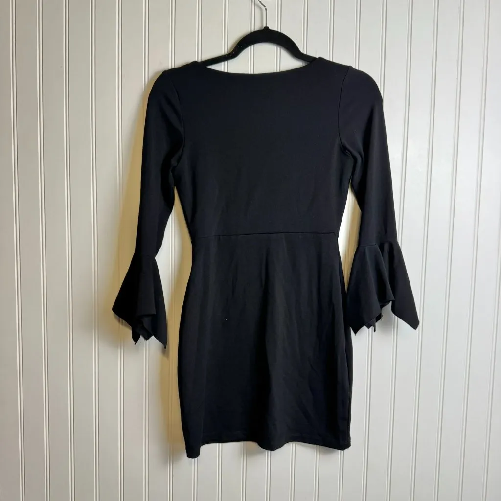 Susana Monaco X Revolve Black Handkerchief Sleeve Mini Dress J15 - Image 6