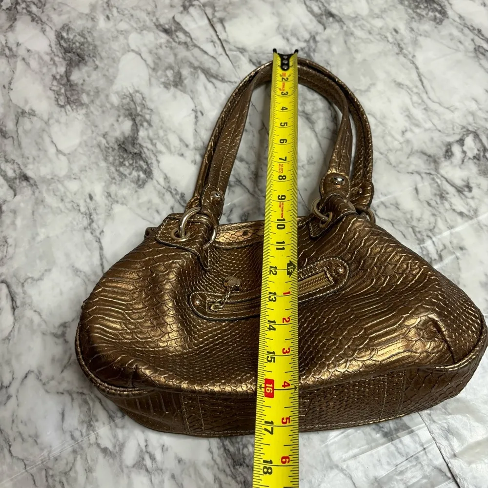 Vintage Chunky Y2K Shoulder Bag Gold by Kathy Van Zeeland 90s Gems - Image 9