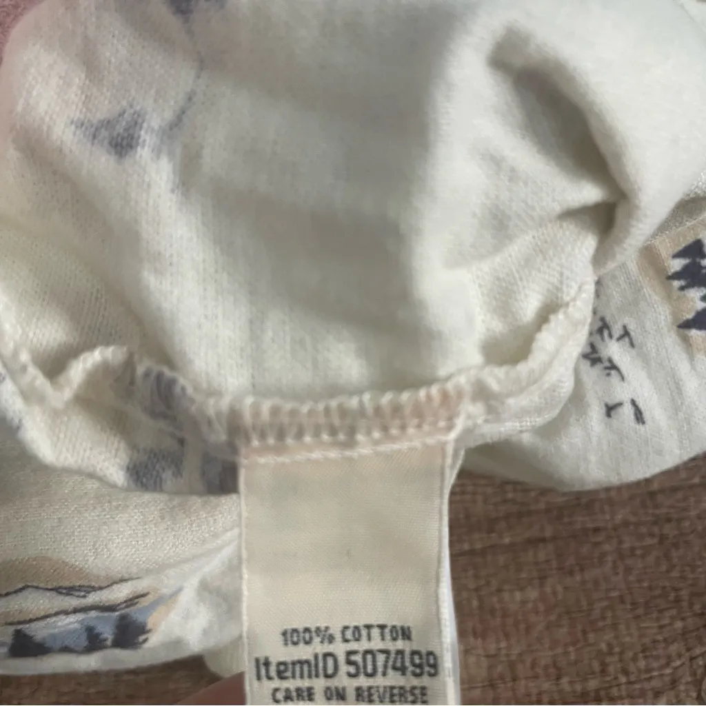 LL Bean Flannel Ski Print Pajama Pants Size Medium Blue - Image 4