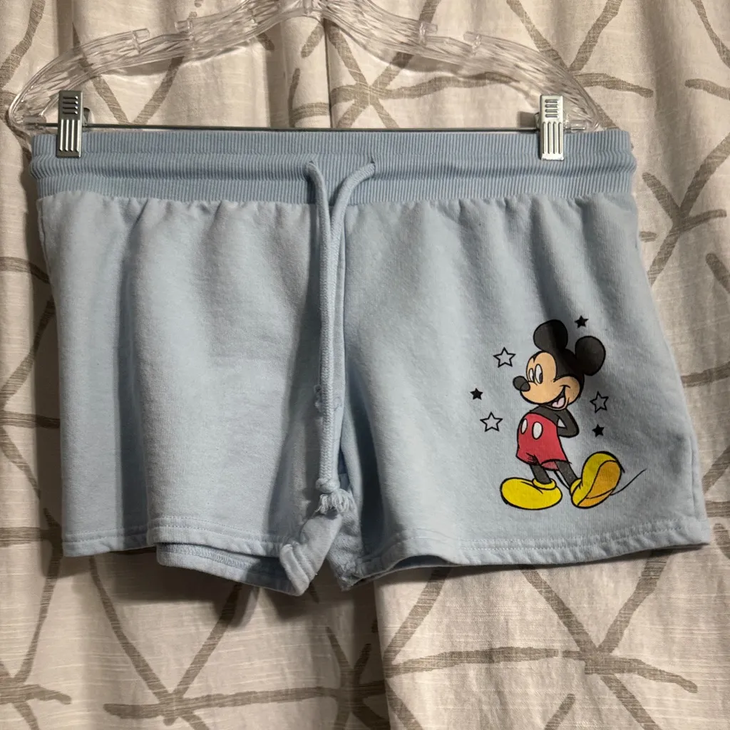 Disney Light Blue Mickey Mouse Women's Shorts - Image 2