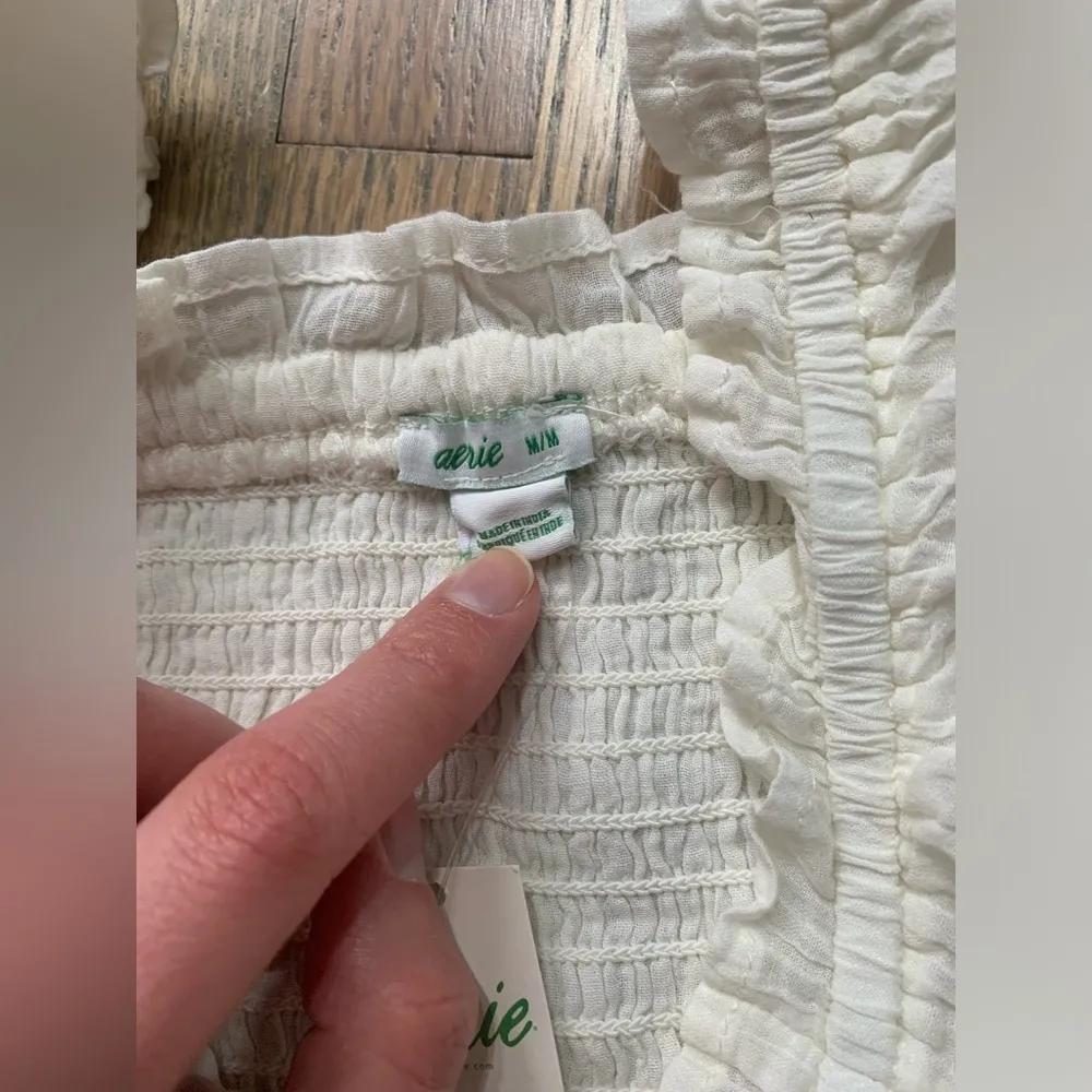 NWT Aerie long sleeve white shirt medium - Image 5