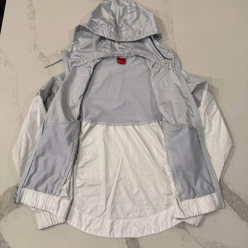 Nike Windrunner Hooded Full Zip Lightweight Jacket Women's XS White/Gray Running - Image 7