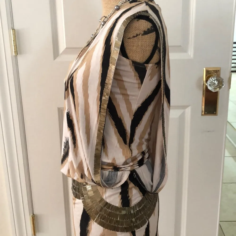 Bebe abstract zebra print dress - Image 2