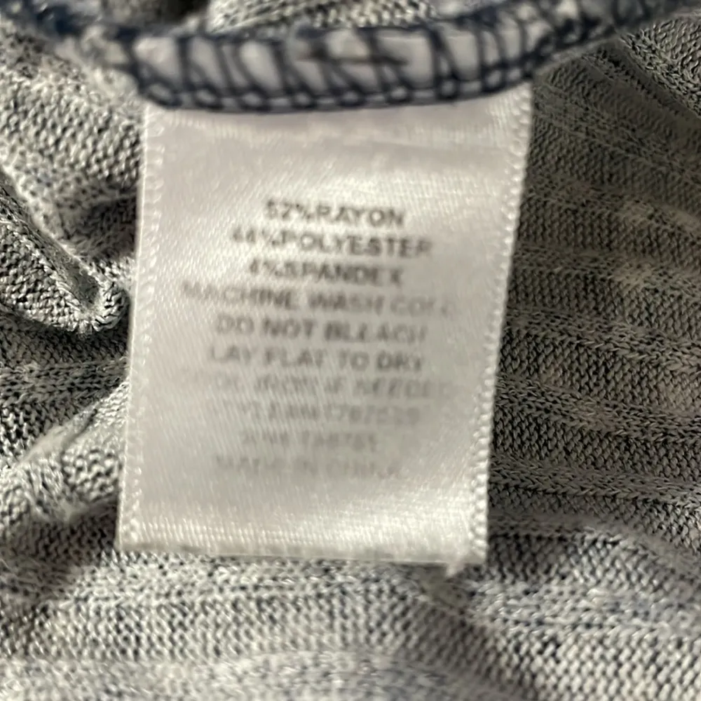 Blue & White Star Print Knit Short Sleeve Sweater Size L - Image 5