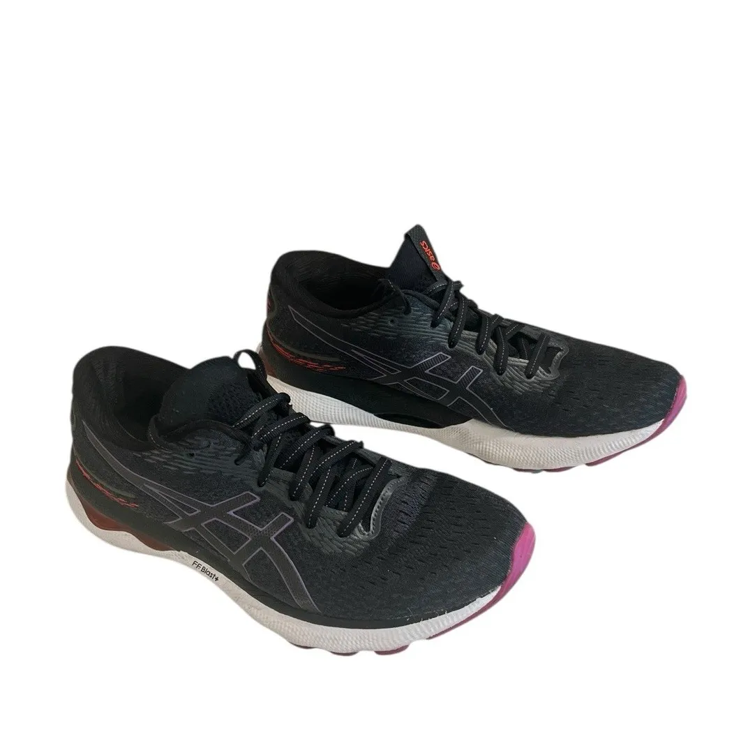 ASICS® Women's 6 B GEL-NIMBUS 24 Running Shoes in Black/Orchid 10 - Image 3