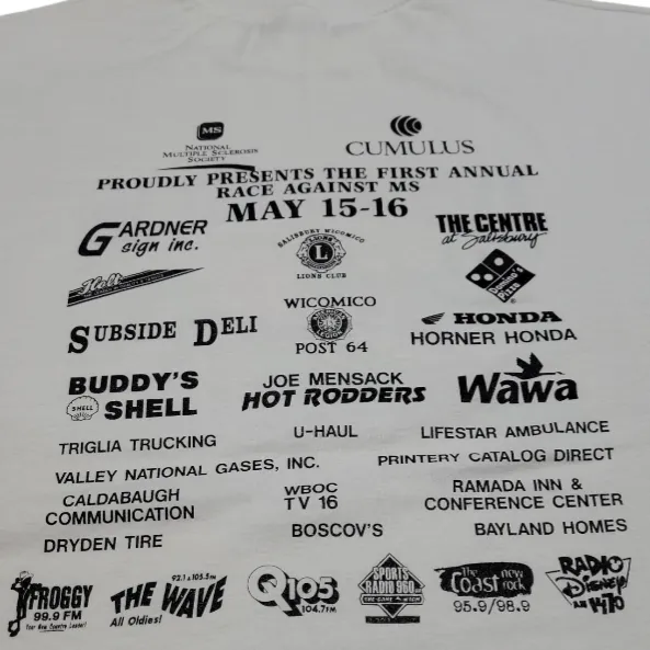 Vintage  Shirt Size XXL Vintage 90s Shirt Race Against MS 1999 Graphic Tee Unisex T-shirt - Image 6