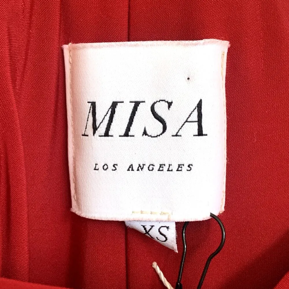 NWT MISA Los Angeles Domino Knee Length Dress in Red - Image 9
