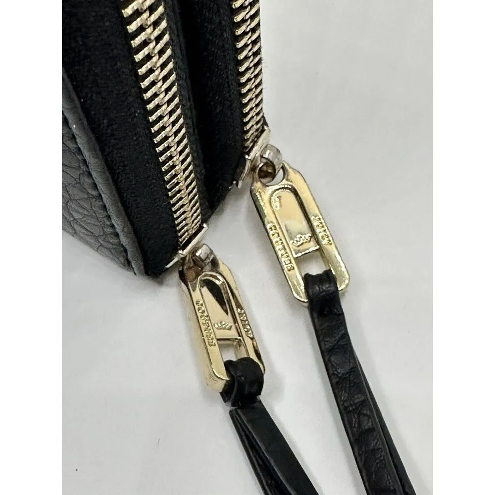 VINTAGE JUICY COUTURE black organizer Double-zip credit card holder wallet - Image 4