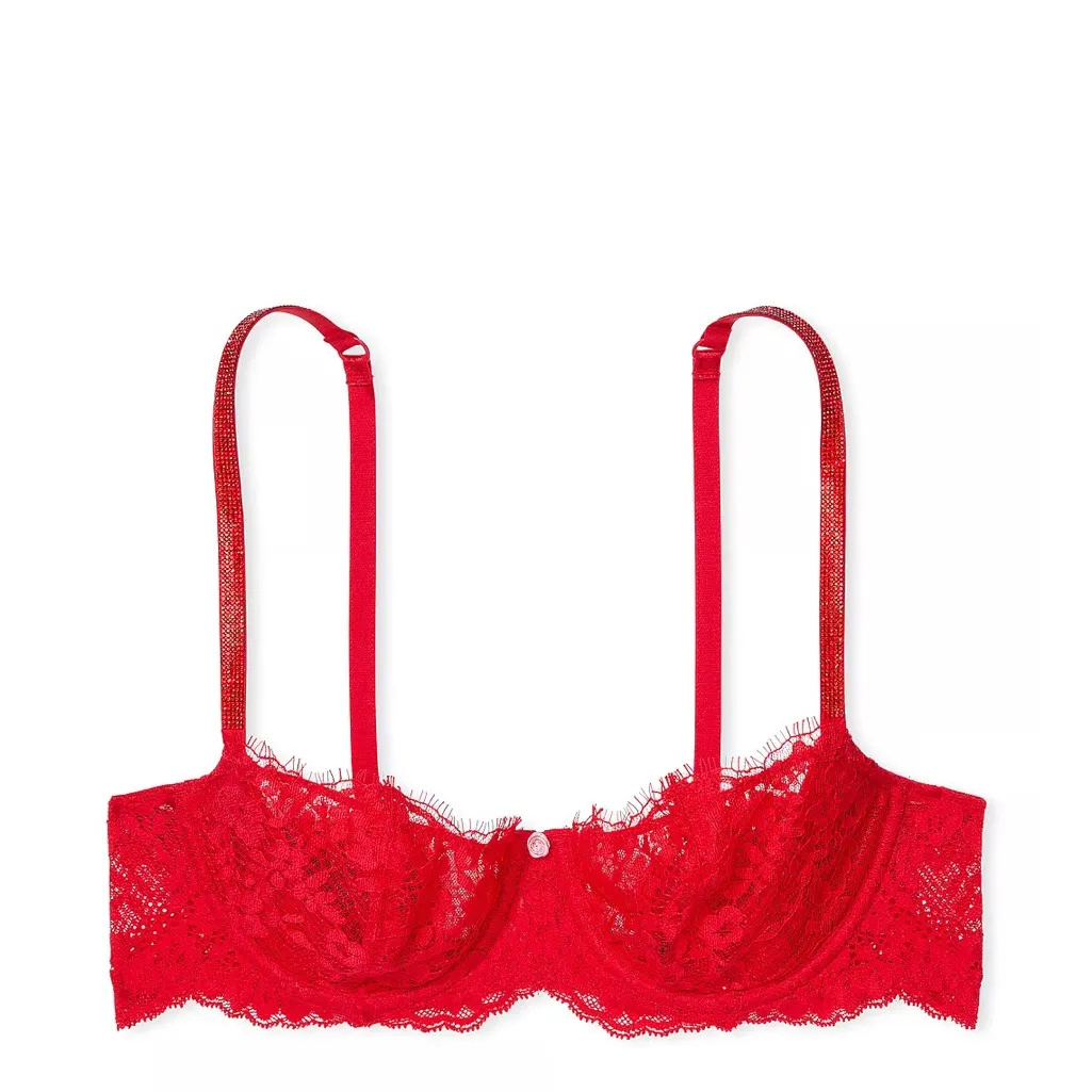 DREAM‎ ANGELS
Wicked Twinkle Strap Unlined Lace Balconette Bra - Image 3