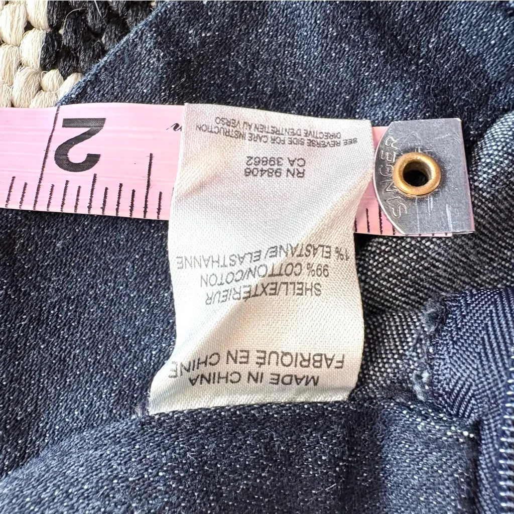 Theory Kick Zip Dark Indigo Denim Trousers Size 6 - Image 10