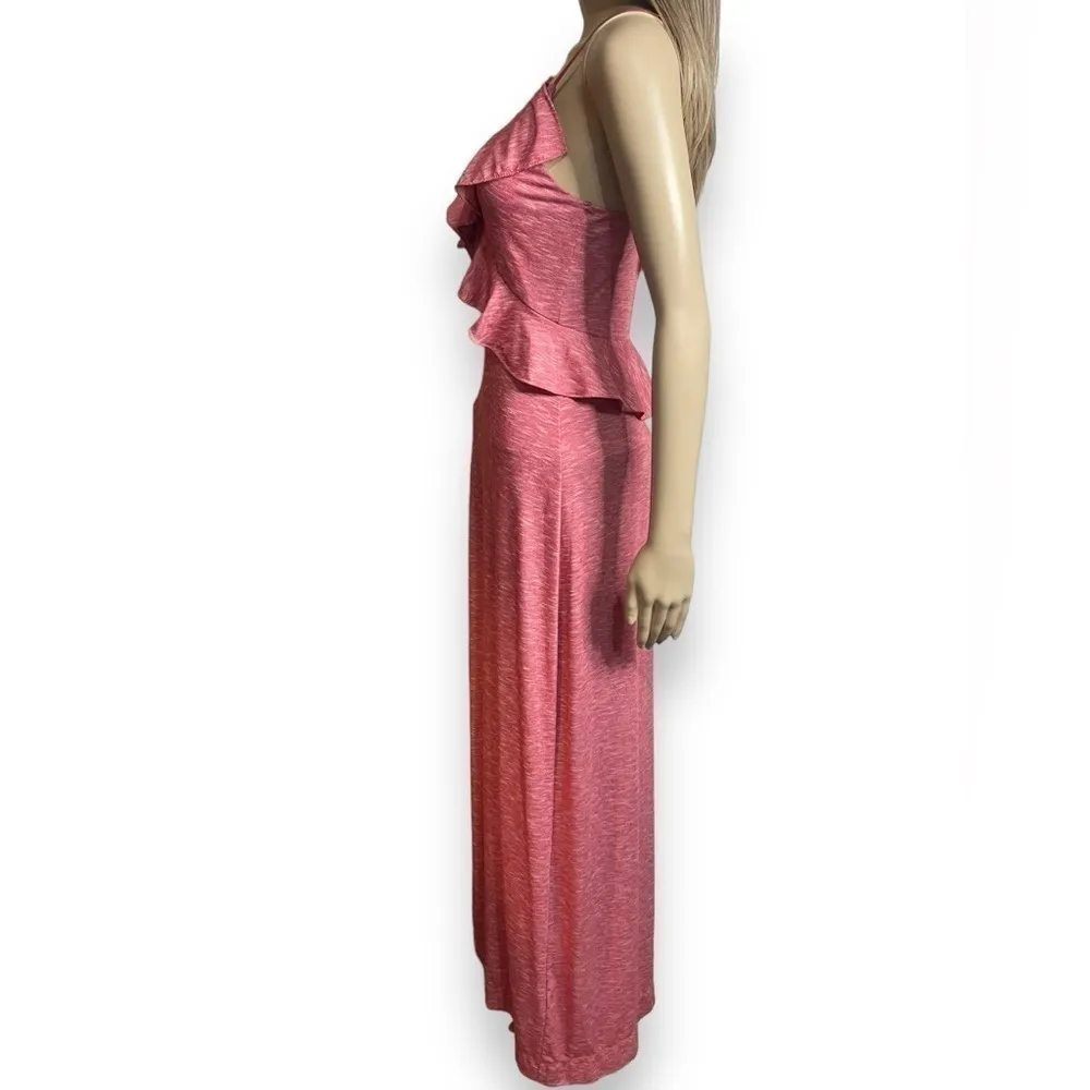 Max Studio Maxi Sleeveless Dress Red Marble Ruffle Bodice Women’s Size Small - Image 5