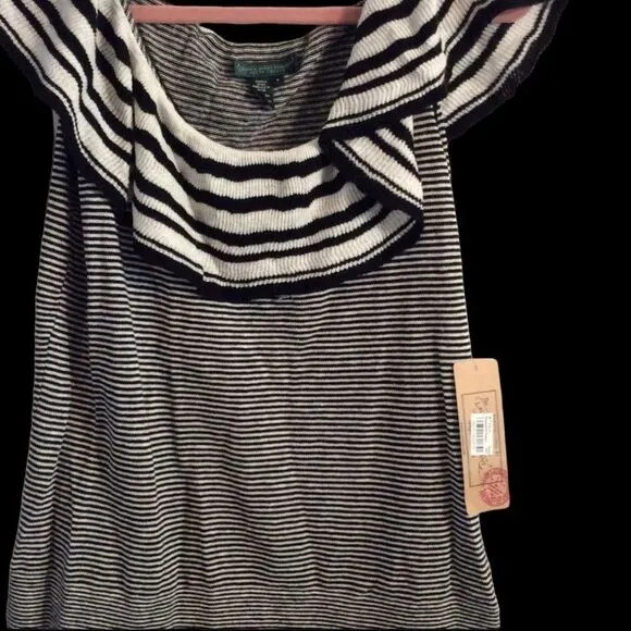 New NWT Ralph Lauren Jeans Small S striped shirt sleeveless - Image 2