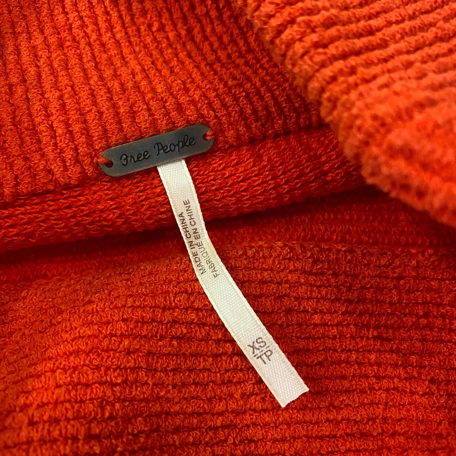 Free People OTTOMAN Slouchy tunic sweater in Red Cowl Neck Size SMALL - Image 7