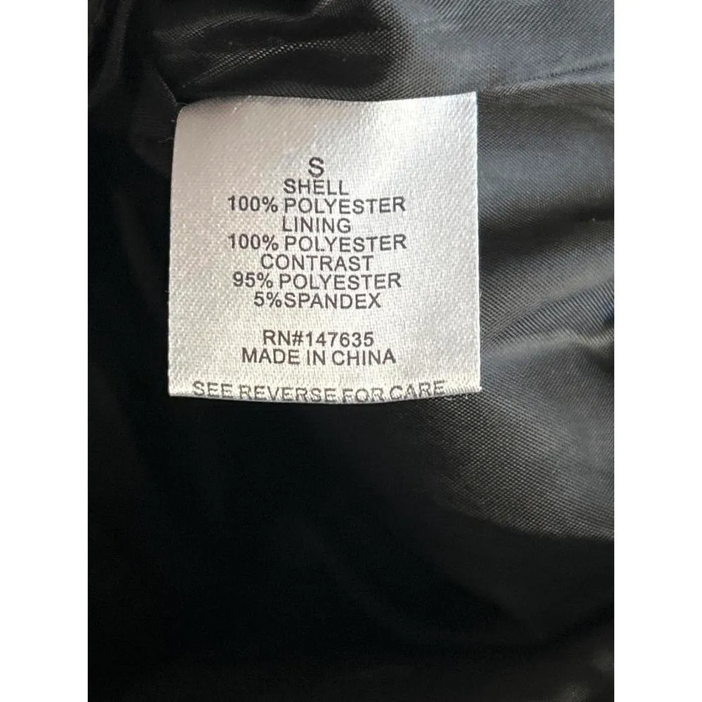 Romeo & Juliet Bomber Jacket Small Black Zip Front Snap Pockets Streetwear - Image 7