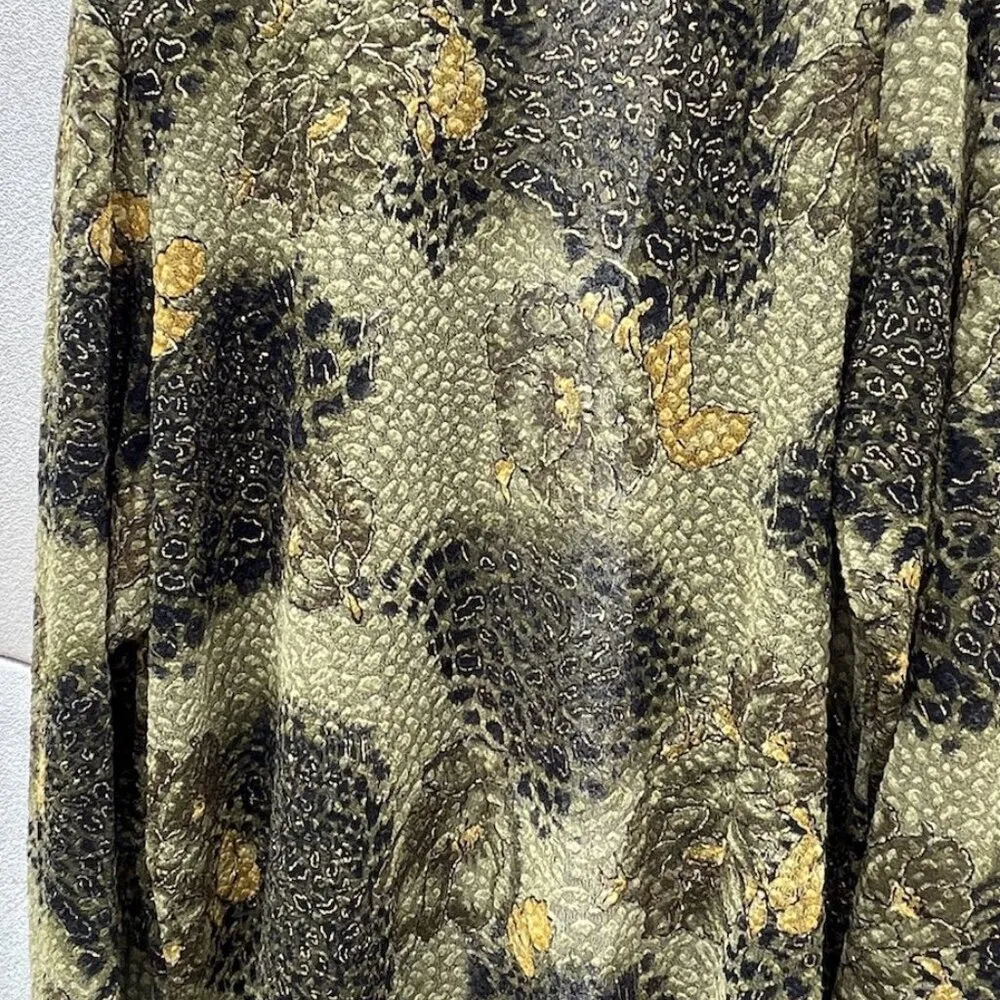 Vintage TanJay Green Botanical Open Front Knit Blazer Plus women’s Size L Size L - Image 5