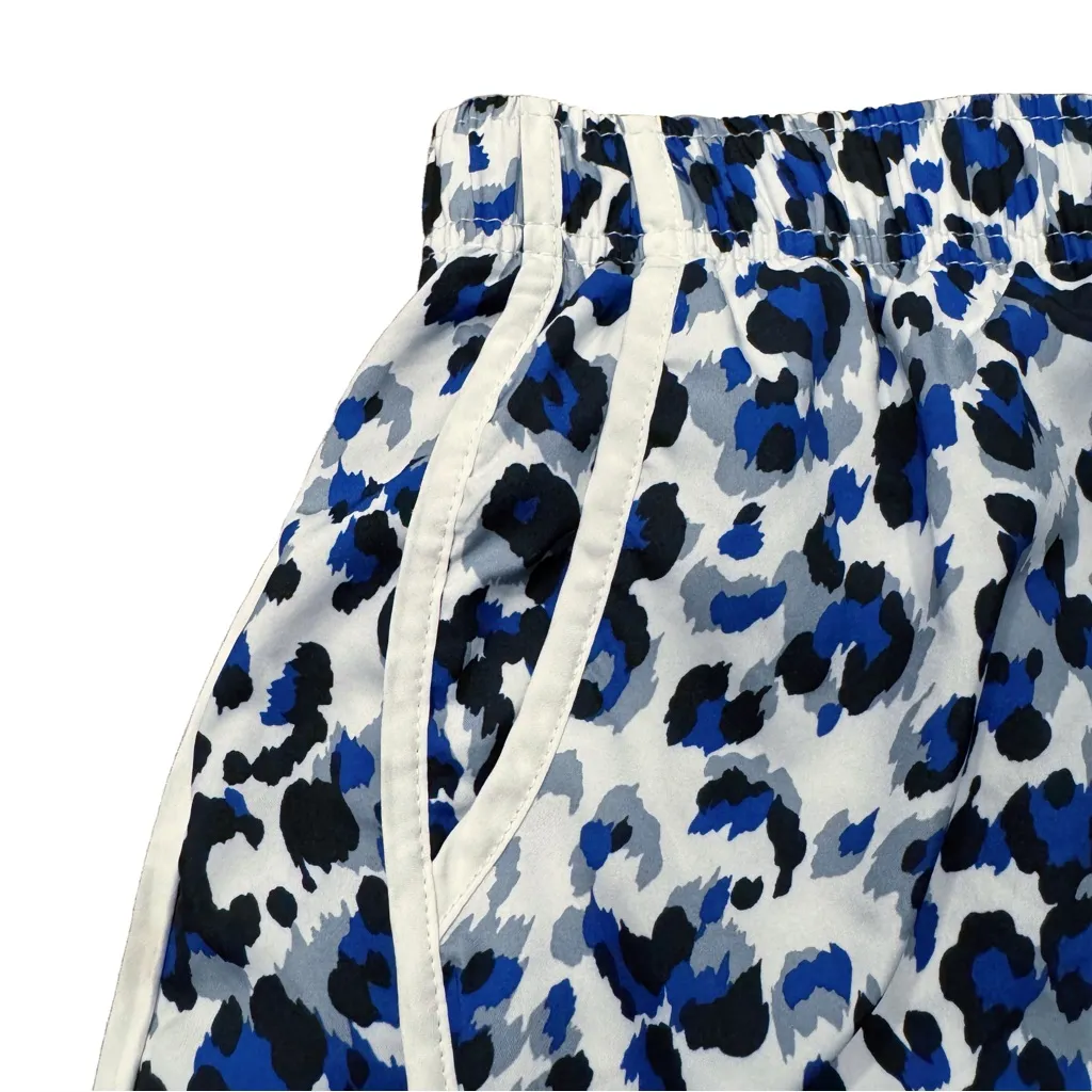 Calvin Klein Black & Blue Leopard Print Running Shorts with Pockets Size M - Image 7