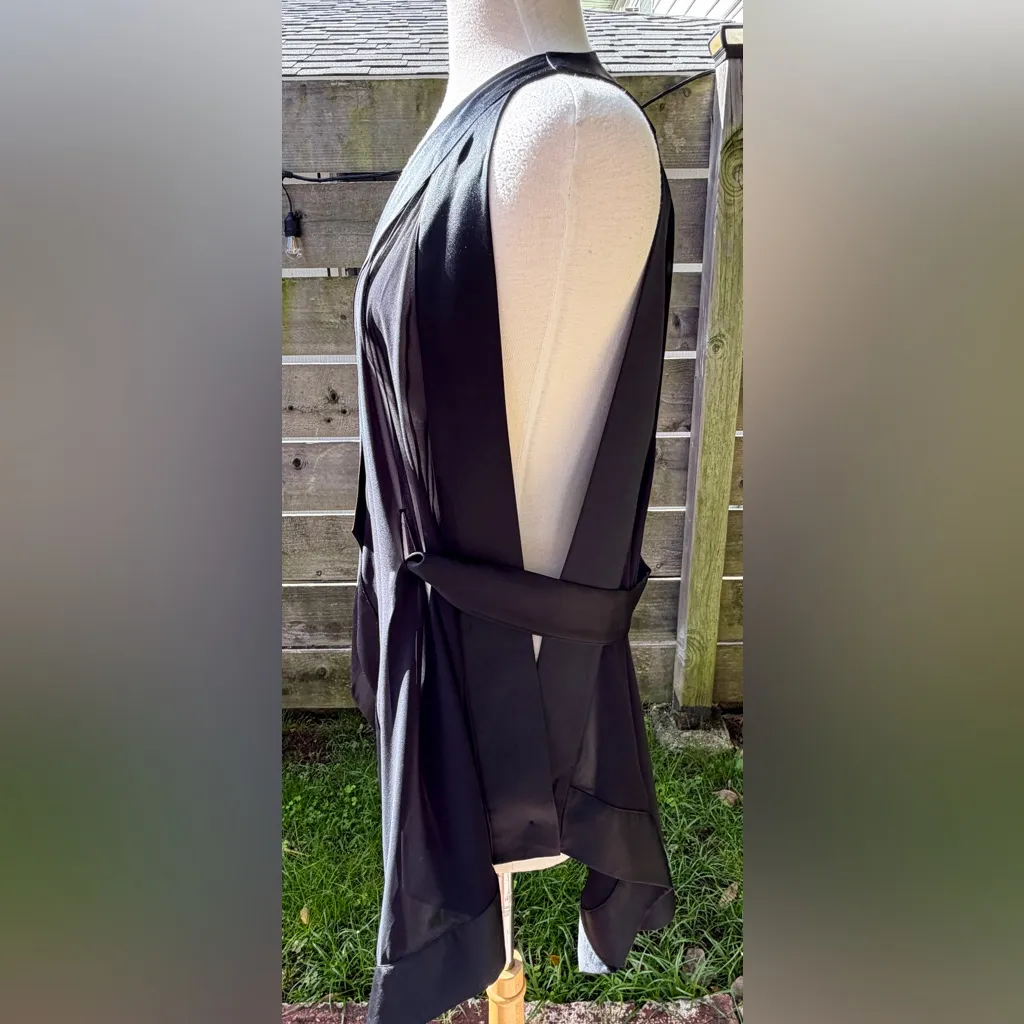 Victoria’s Secret X Balmain Black Sheer Satin Kimono Robe Lingerie Cover Rock - Image 6