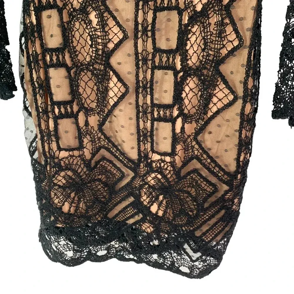 Bardot Zendaya Mini Lace Corset Mini Dress In Black Size XS NWT - Image 7