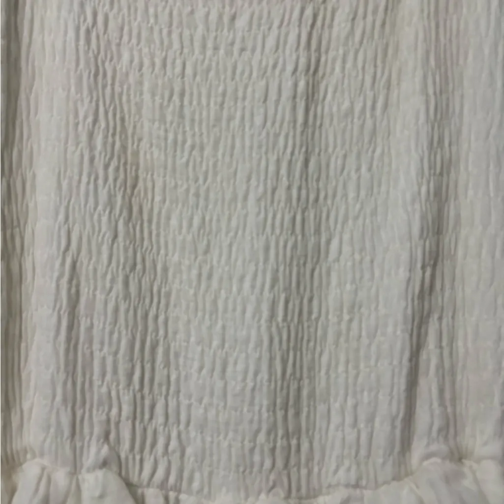 Luxxel Cream Ruffled Midi Skirt - Image 3