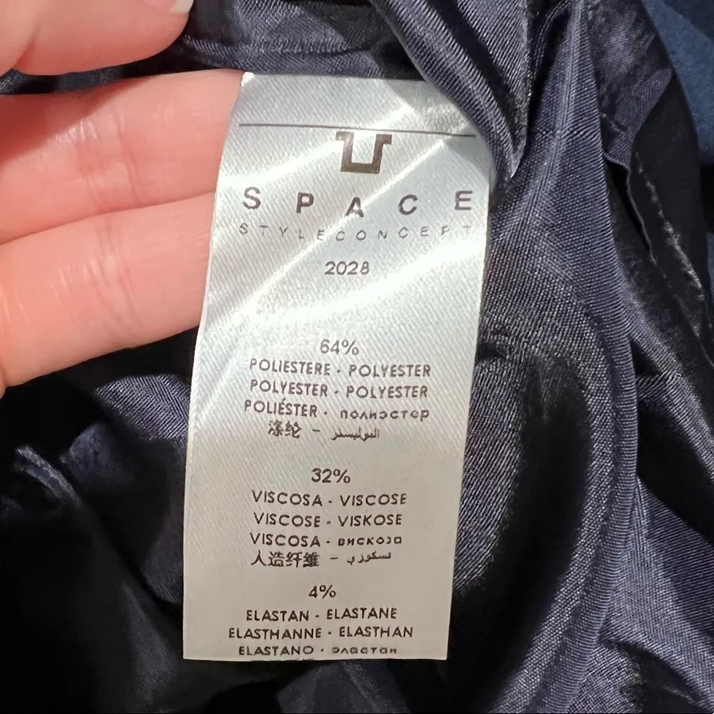 Italian Space Style Concept Structured Navy Blue Cocktail Dress Size 40 Italian - Image 5