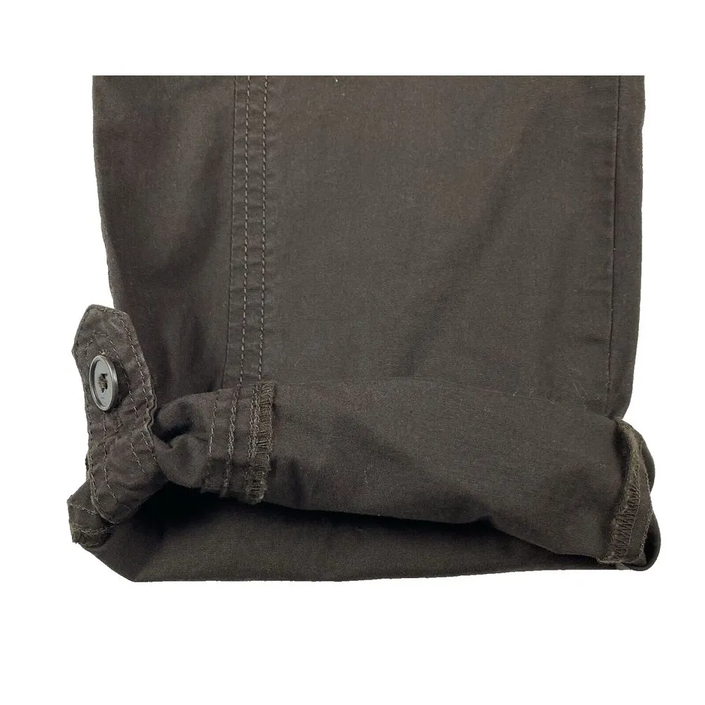 Chico's Womens Size Small Brown Straight Leg Roll Cuff Casual Pant Stretch Waist - Image 2