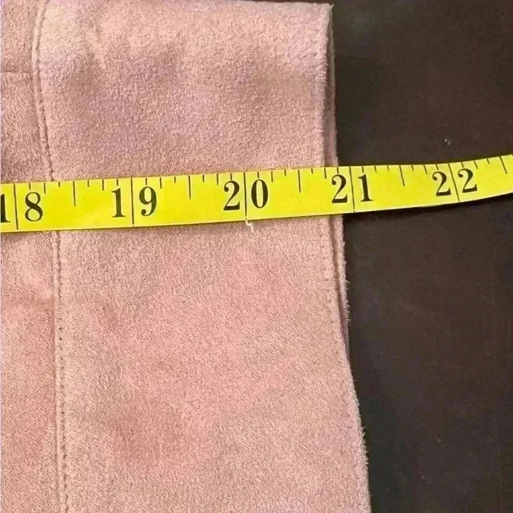 Catherines Blush Pink Long Sleeved Faux Suede Button Up Collared Shirt Size 3XWP - Image 7