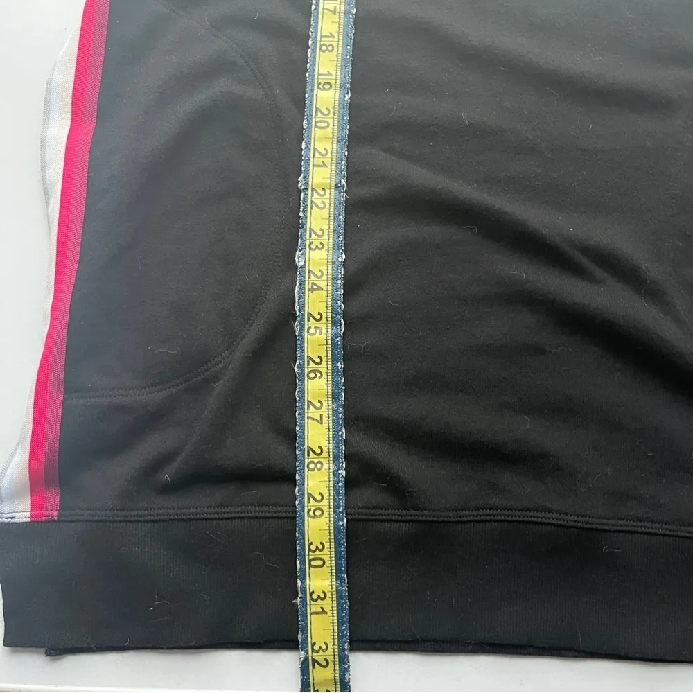 CALVIN KLEIN PERFORMANCE DRESS BLACK SWEATSHIRT HOOD NO SLEEVE PINK STRIPE LARGE - Image 7