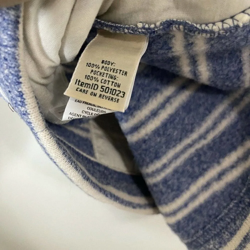 LL bean cowl neck stripe pullover knit sweater Blue Size XS - Image 7