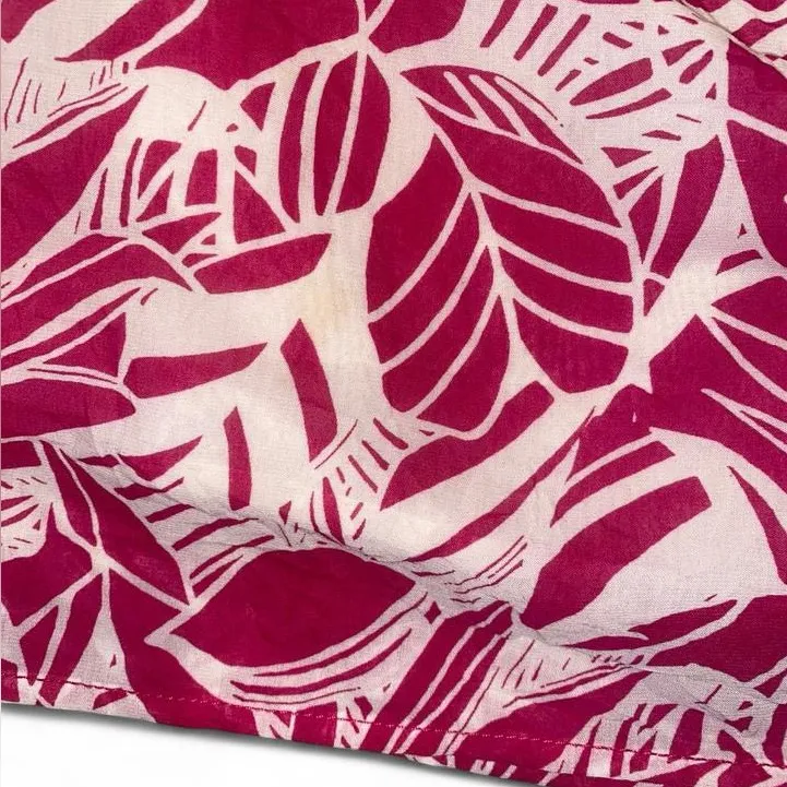 American Eagle 2010s pink and white leaf print strapless mini dress - Image 3