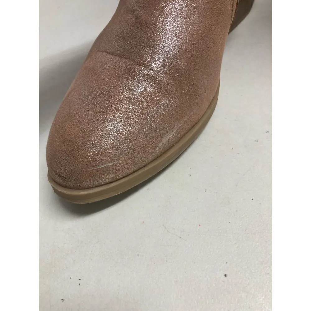 TIME &‎ TRU Shiny Zipper Booties Size 8 Brown - Image 12
