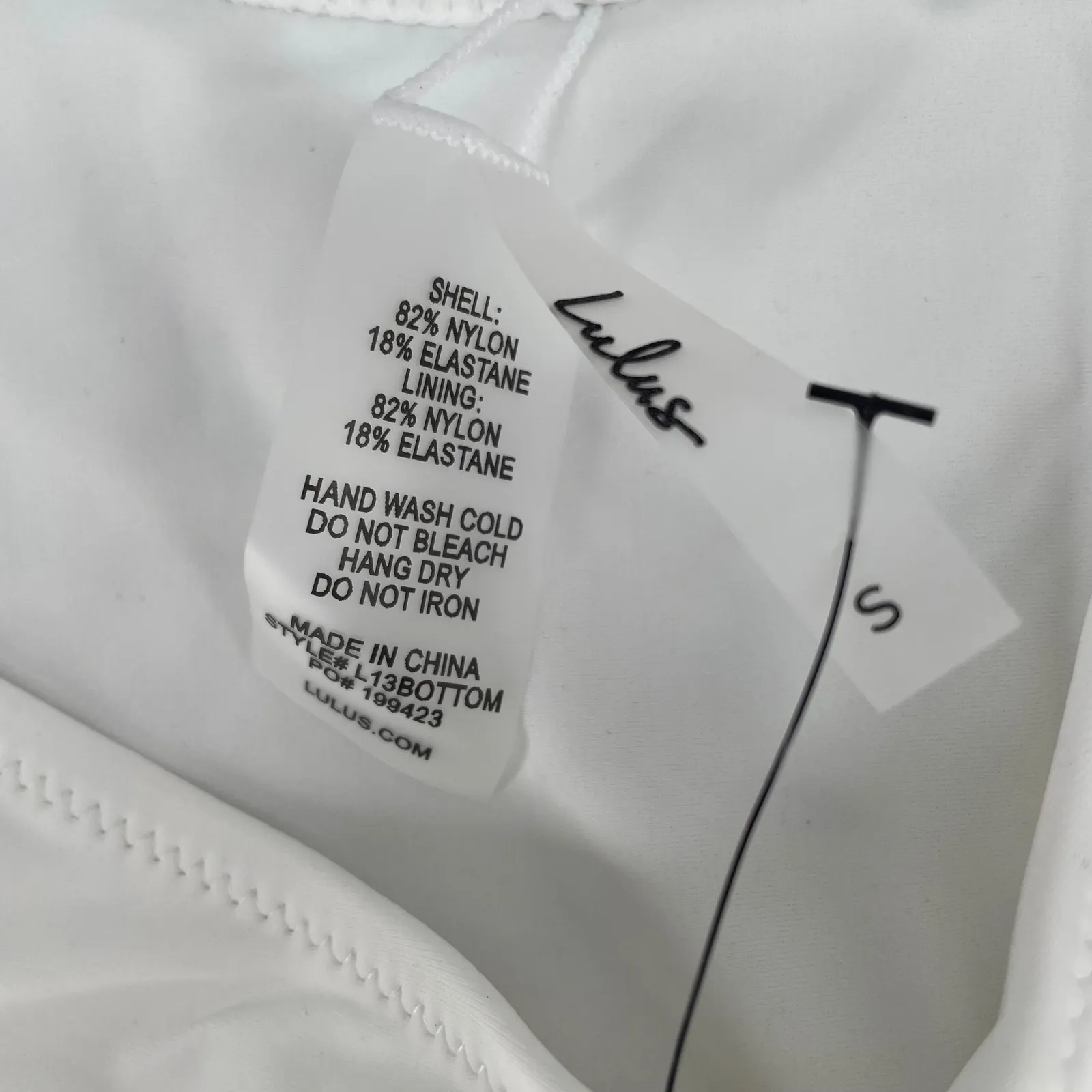 Lulus White High Cut Bikini Bottoms Swimsuit Size Small S - Image 5