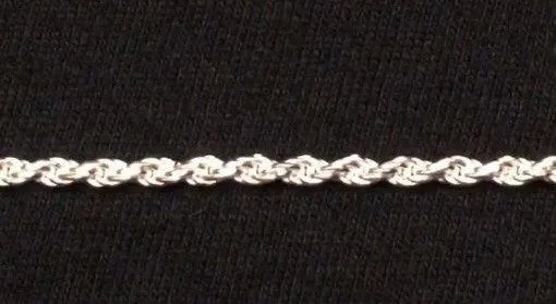 Real Solid Silver Rope Chain 20in 2mm And Silver Cross Pendant Set 925 Italy - Image 4